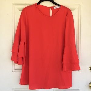 Ces Femmes Top with Ruffle Sleeves
